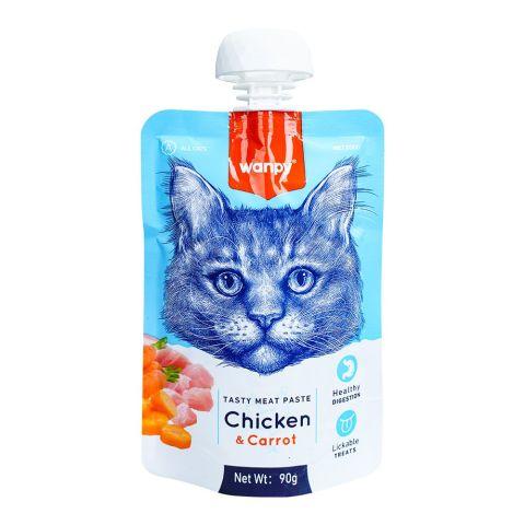 WANPY ADULT CAT MEAT PASTE CHICKEN & CARROT 90G