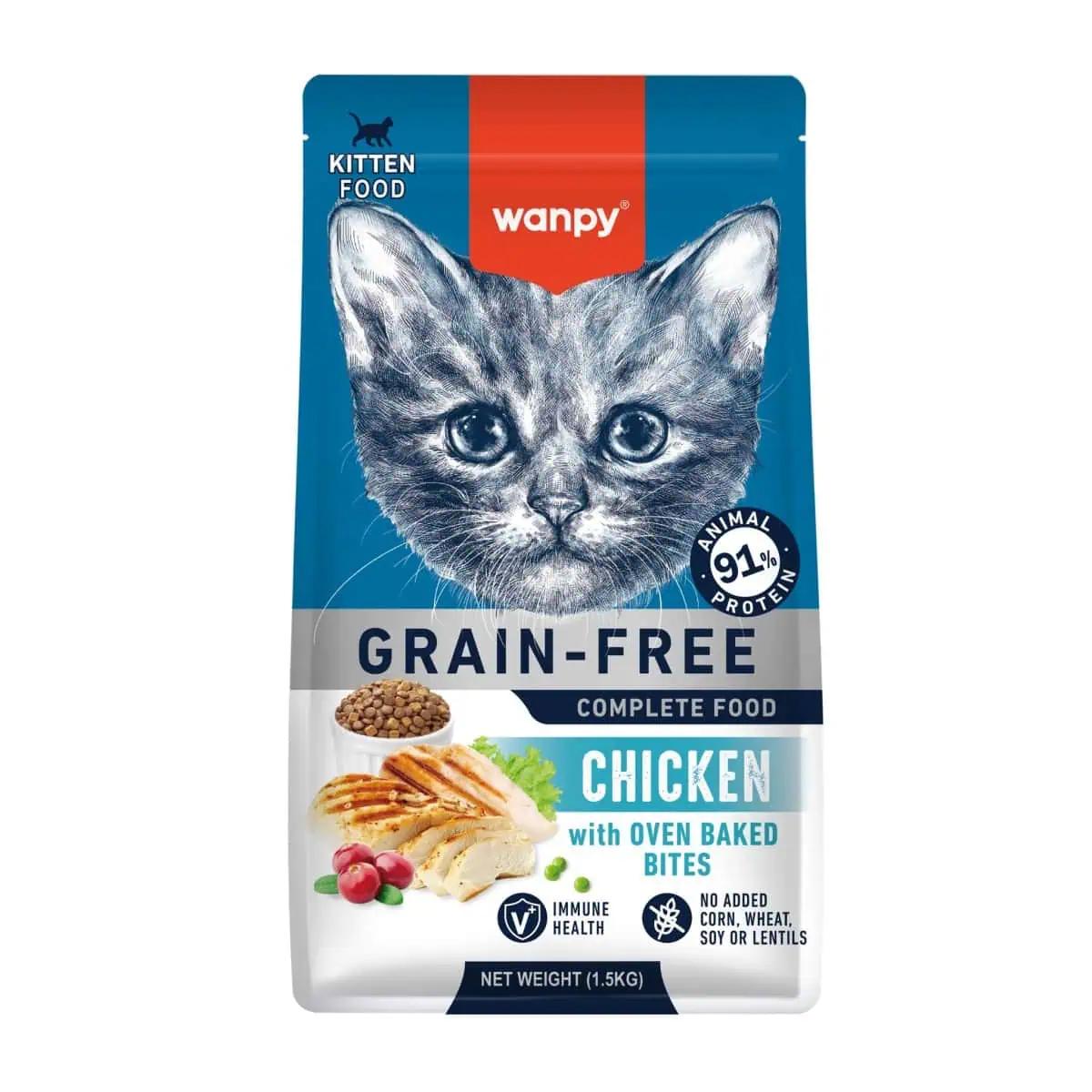 WANPY GRAIN FREE CHICKEN DRY FOOD FOR KITTEN KITTEN DRY FOOD 1.5KG