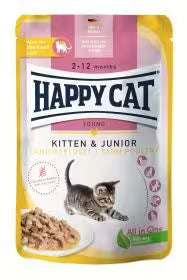 Happy Cat Kitten MIS Kitten & Junior Farm Poultry 85 g Pouch