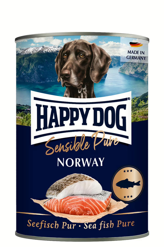 Happy Dog Adult Sensible Pure Norway Sea Fish Coat & Skin 400 g Canned