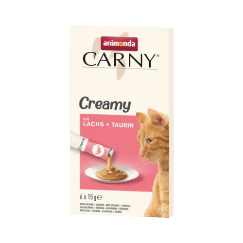 ANIMONDA CARNY CREAMY ADULT CAT SALMON & TAURIN 6x15g TREATS