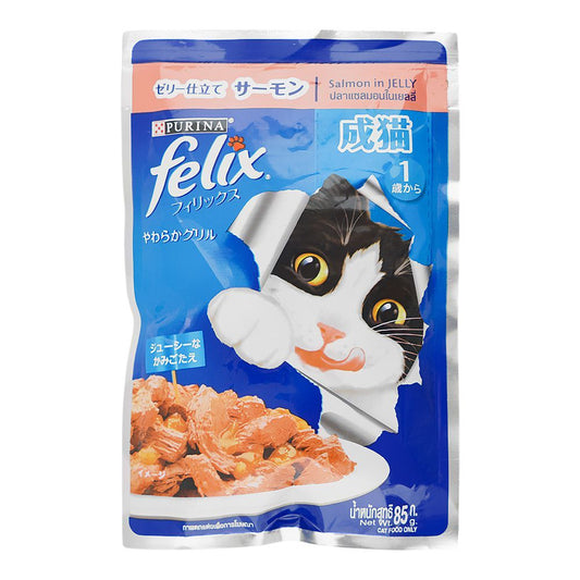 Felix Adult Cat Salmon in Jelly 85 g Pouch