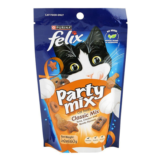 Felix Adult Cat Party Mix Classic Mix Selection 60 g Pouch