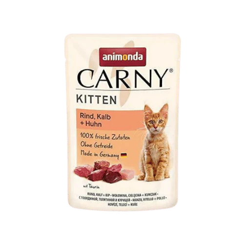 ANIMONDA CARNY KITTEN BEEF & POULTRY 85 G POUCH