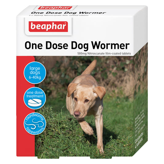Beaphar Adult Dog One Dose Wormer 4 Tab
