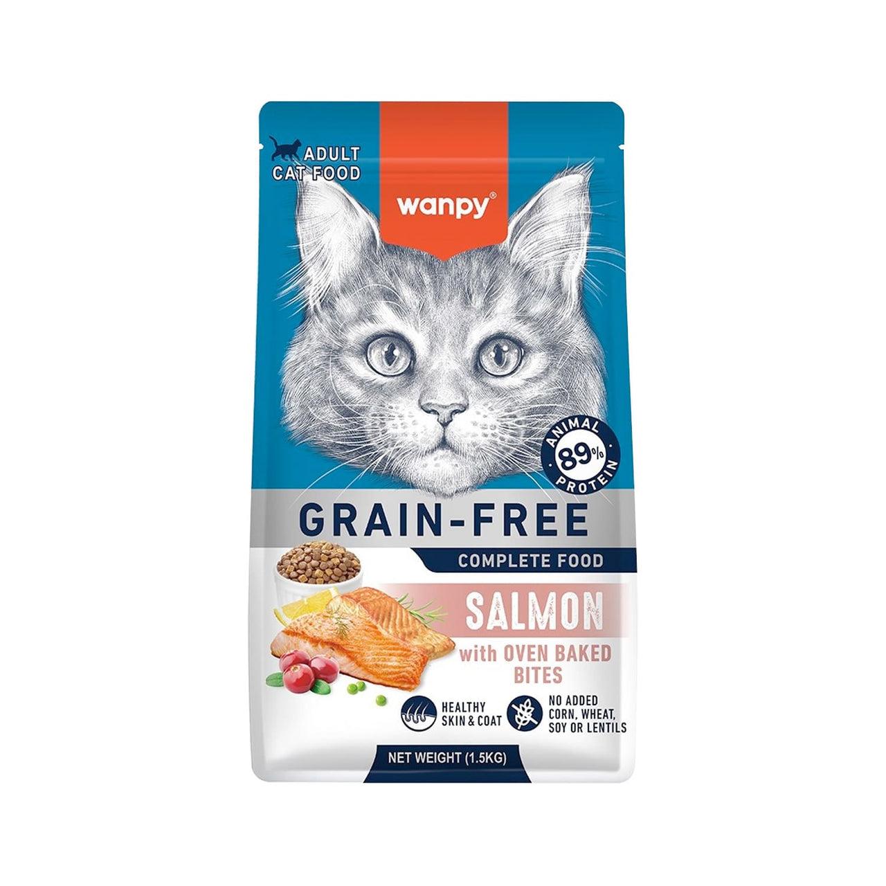 WANPY GRAIN FREE SALMON DRY FOOD FOR ADULT CAT CAT DRY FOOD 1.5KG