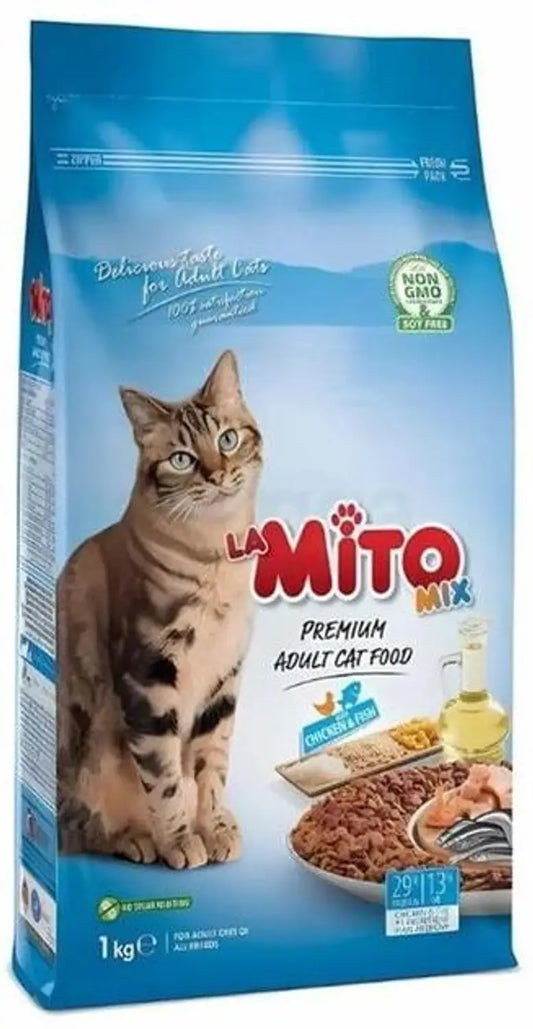 Mito Adult Cat Mix Chicken & Fish 1 Kg Bag