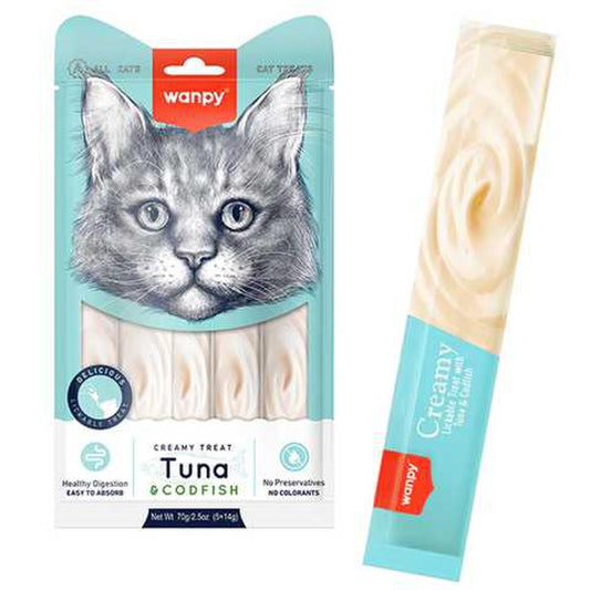WANPY LICABLE CREAMY TREAT TUNA & CODFISH CREAMY TREAT 70G