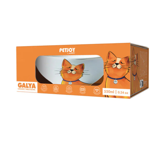 M-PET PETJOY FURRY FEAST CERAMIC BOWL GALYA - COLOUR