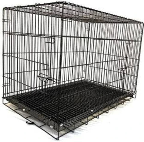 Senxin Wire Dog Cage Black - 70 x 50 x 60 cm