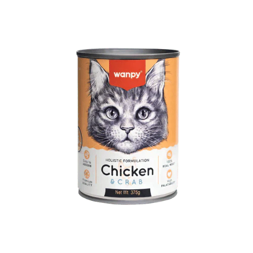 Wanpy Holistic formulation Cat Can Chicken+Crab 375g