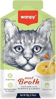 Wanpy Adult Cat Soup Meat Broths Chicken with Pumpkin and Carrot 50 g