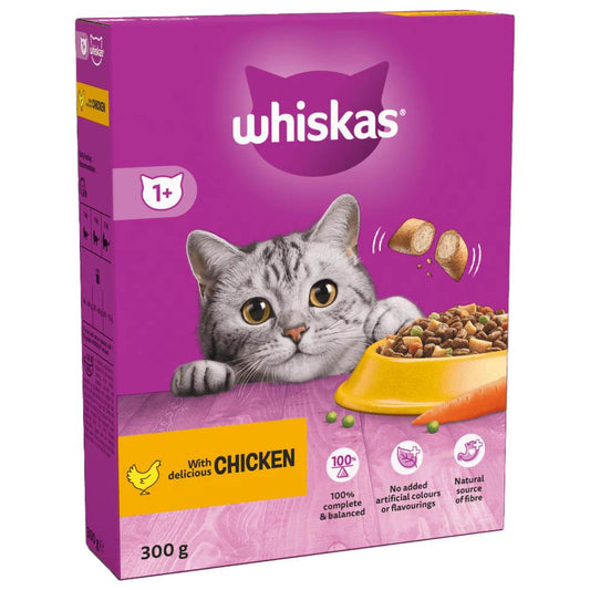WHISKAS CAT DRY TREAT CHICKEN 1+ BOX CAT DRY TREAT 300G
