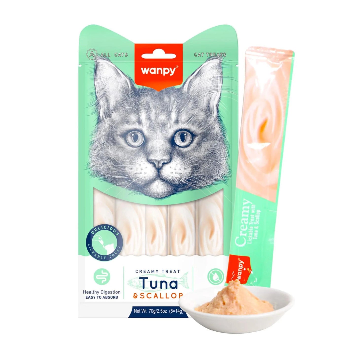 WANPY LICABLE CREAMY TREAT TUNA & SCALLOP CREAMT TREAT 70G