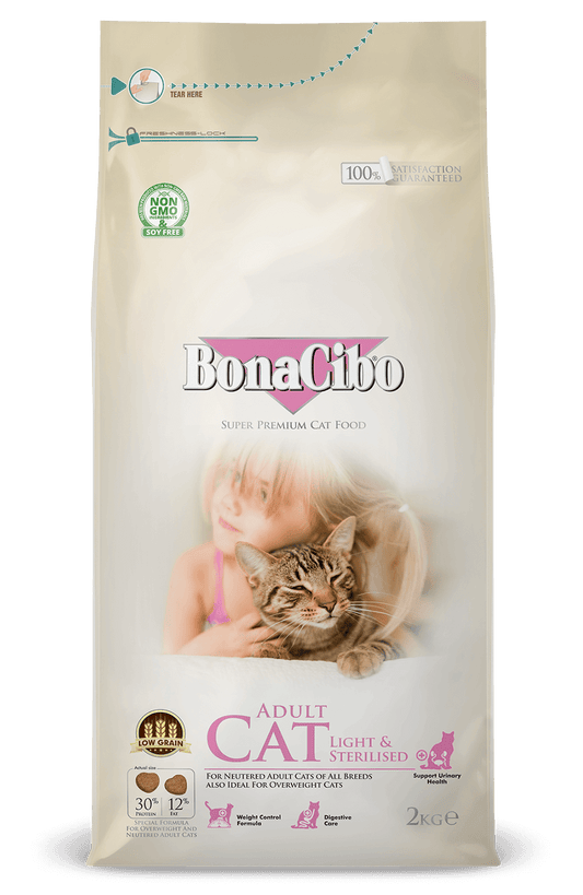 Bonacibo Adult Cat Light & Sterilised 2 Kg Bag