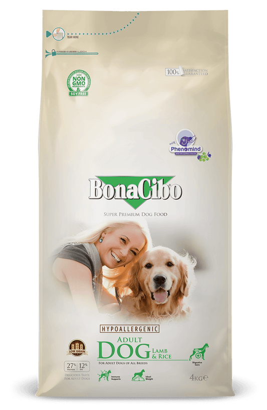 Bonacibo Adult Dog Lamb & Rice 4 Kg Bag