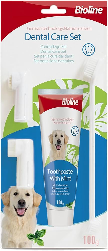 Bioline Dog Dental Care Hygiene Set Mint 100 g