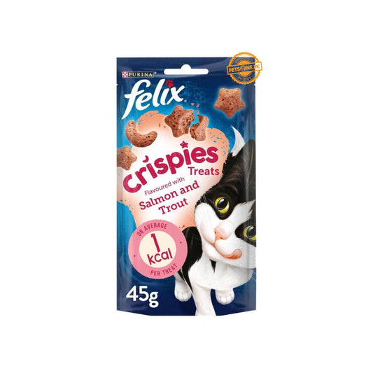 Felix Adult Cat Crispies Salmon Trout 45 g Pouch