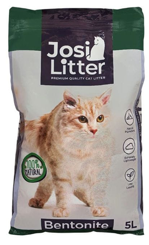 Josi Adult Cat Bentonite Litter with Baby Powder Scent 5 Liter Bag