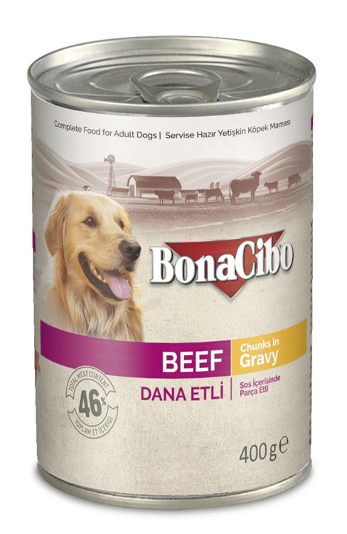 Bonacibo Adult Dog Beef - Chunks 400 g Canned