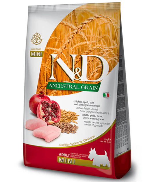 Farmina Adult Dog N & D LG Chicken & Pomegranate Mini 2.5 Kg Bag