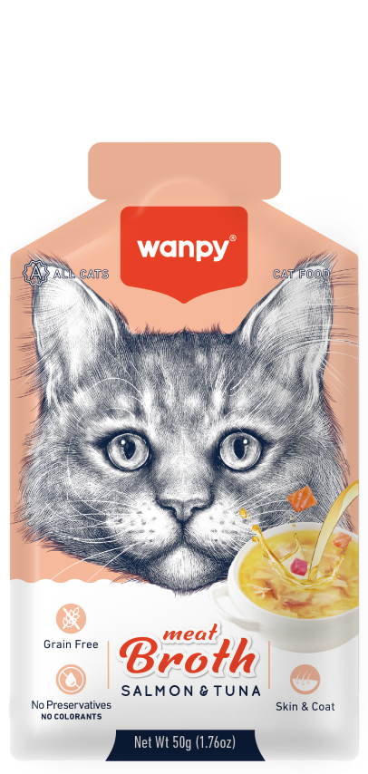 Wanpy Adult Cat Soup Meat Broths Tuna & Salmon 50 g