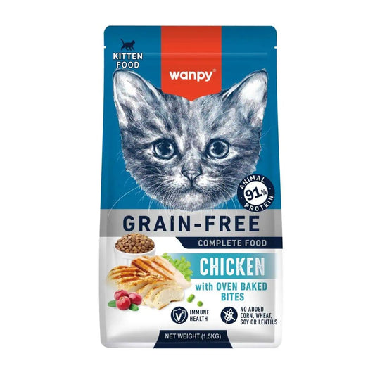 WANPY GRAIN FREE CHICKEN DRY FOOD FOR KITTEN KITTEN DRY FOOD 1.5KG