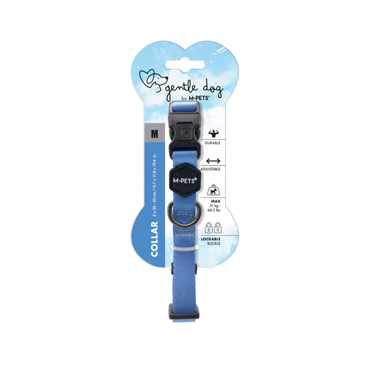 M-PET GENTLE DOG COLLAR M BLUE