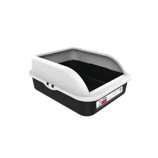 M-PET SIWA CAT LITTER TRAY BLACK & WHITE LARGE