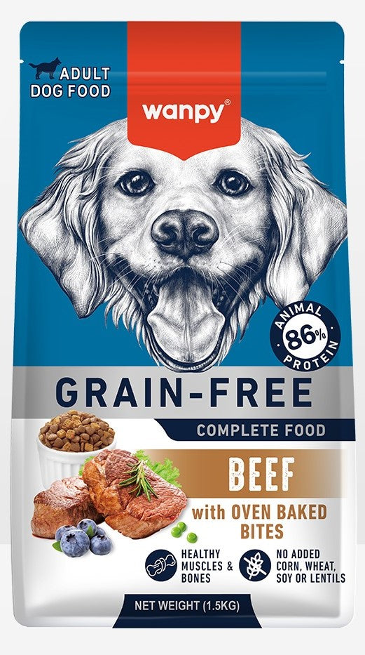 Wanpy Grain Free Beef Dry Food For Adult Dog 50 g
