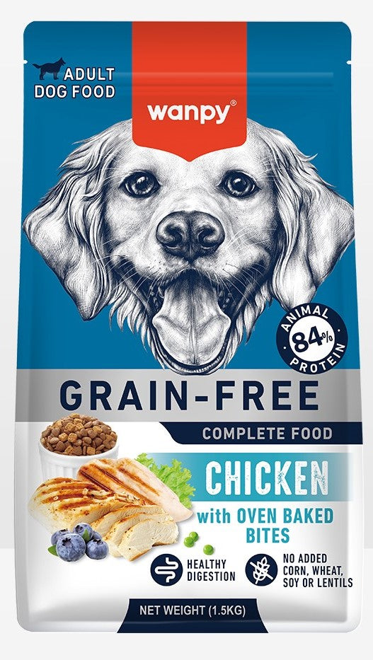 Wanpy Grain Free Chicken Dry Food For Adult Dog 1.5 Kg
