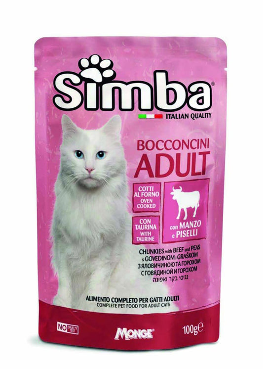 SIMBA POUCH WITH BEEF AND PEAS CAT 100 GRAM