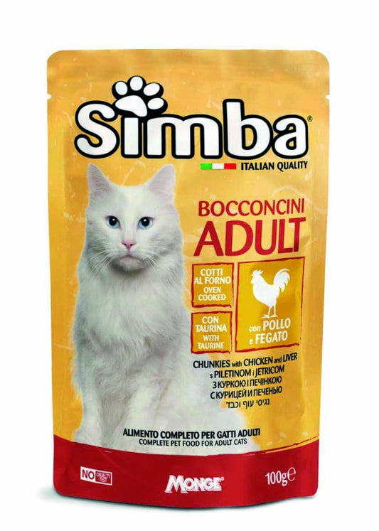 SIMBA POUCH WITH CHICKEN/LIVER CAT 100 GRAM