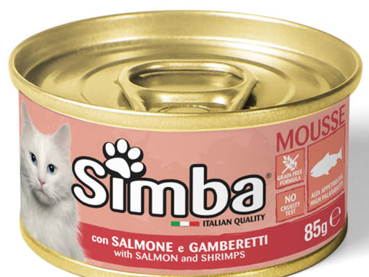 SIMBA CAT WITH SALMON/SHRIMP 85 GRAM CAN