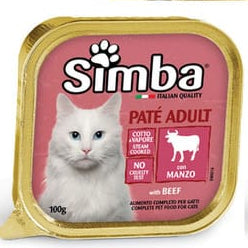 SIMBA CAT WITH BEEF 100 GRAM PATE TRAY