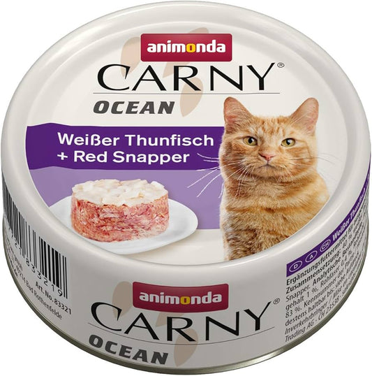 ANIMONDA CARNY OCEAN ADULT CAT TUNA & RED SNAPPER FISH 80 G CAN