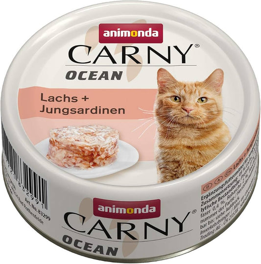 ANIMONDA CARNY OCEAN ADULT CAT SALMON & SARDINES FISH 80 G CAN
