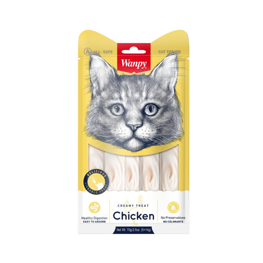 Wanpy Adult Cat Creamy Lickable Treats Chicken 70 g Pouch