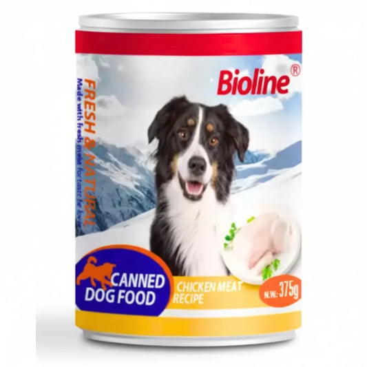 Bioline Adult Dog Wet Food Chicken Meat 375 g Canned