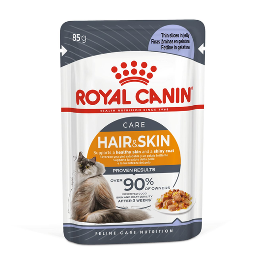 ROYAL CANIN HAIR & SKIN CARE ADULT CAT JELLY 85G POUCH