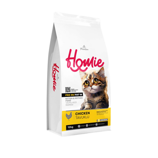 Homie Super Premium Kitten & Mother Cat Food - Chicken (Low Grain) 1.5 kg