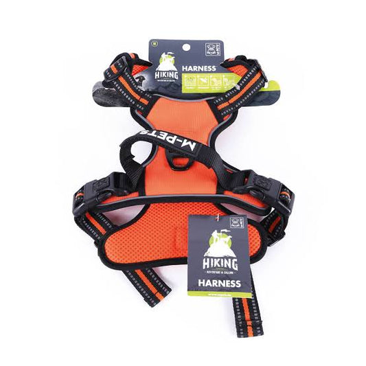 M-PET HIKING HARNESS ORANGE & BLACK SMALL