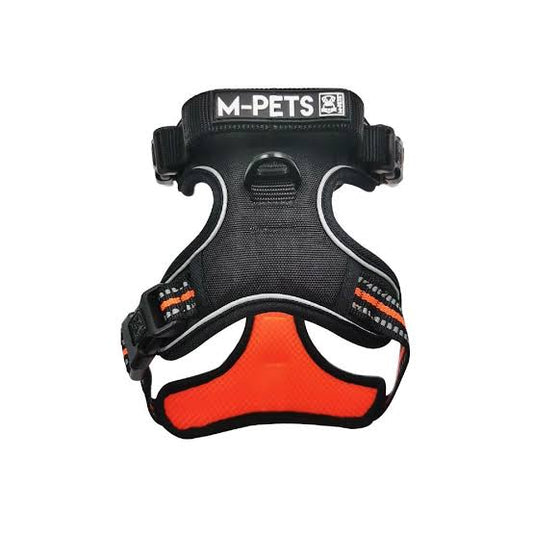 M-PET HIKING HARNESS ORANGE & BLACK MEDIUM