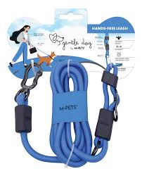 M-PET GENTLE DOG HANDS FREE LEASH AZURE BLUE