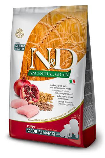 Farmina Puppy N & D AG Cane Pollo & Melograno Medium & Maxi 12 Kg Bag