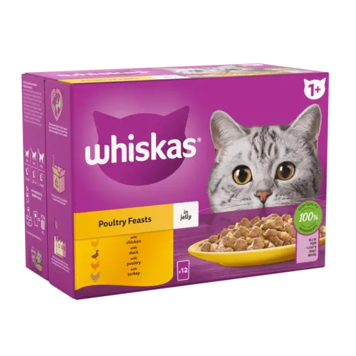 Whiskas Adult Cat 1+ Poultry Feasts In Jelly 85 g Pouch