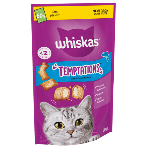 Whiskas Adult Cat Temptations Treats Mix Selection 60 g Box