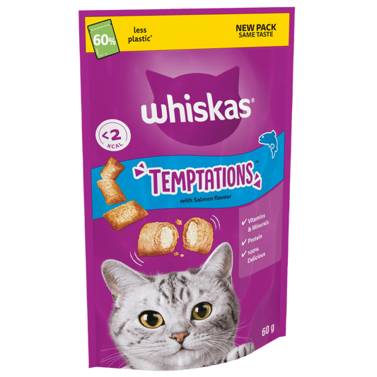 Whiskas Adult Cat Temptations Treats Mix Selection 60 g Box