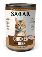 SARAR Adult Cat Tin Food Chicken With Beef 400 g
