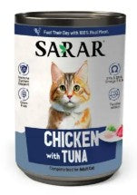 SARAR Adult Cat Tin Food Tuna With Chicken 400 g